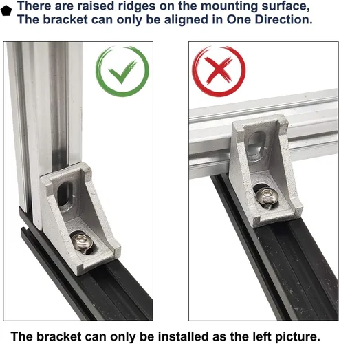 Vista 5 de 20 juegos de 10 soportes de extrusión de 1 "x 1" Serie 1010 Juego de conectores de perfiles de extrusión de aluminio, 20 piezas de 10 esquinas