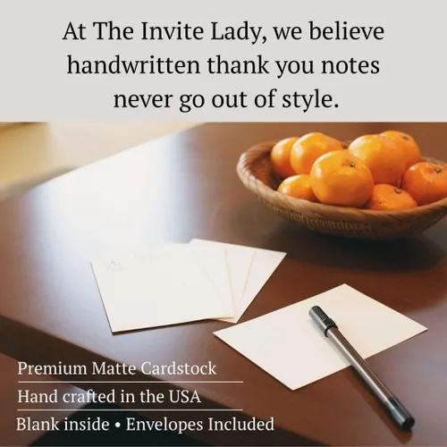 Vista 7 de Merci Thank You Cards - Notas de la Torre Eiffel, notas temáticas francesas con sobres (24 unidades)