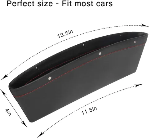 Vista 2 de Coolrunner Juego de 2 organizadores de espacio para asiento de automóvil, relleno de espacio para asiento de automóvil, caja de almacenamiento
