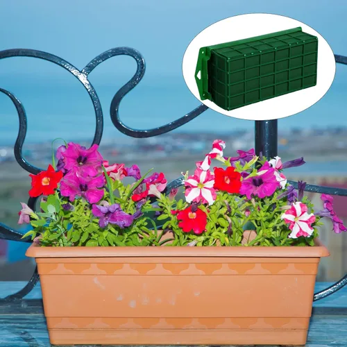 Vista 3 de Shihanee 6 piezas de jaula de espuma floral rectangular y soporte cuadrado para flores con arreglos florales de espuma, jaula floral para bodas