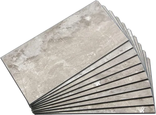 Vista 29 de Palisade Azulejos de Vinilo Entrelazados Impermeables para Pared/Salpicadero para Cocina o Baño en Pizarra Agrietada (Muestra de 4.5x11 pulgadas)