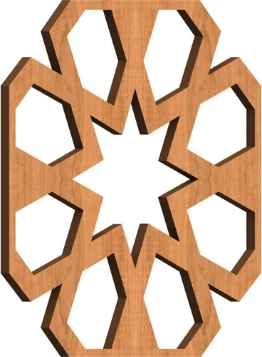 Vista 30 de Jackson Decorative Fretwork Wood Wall Panels, Large, 23 3/8" W x 23 3/8" H x 1/4" T, Cherry