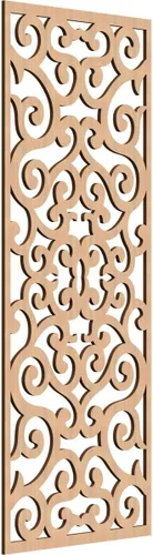 Vista 51 de 9 3/8 pulgadas de ancho x 24 3/8 pulgadas de alto x 1/4 pulgadas de alto, paneles de pared de madera con calado, cereza