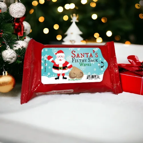 Vista 7 de Santa's Filthy Sack Wipes - Toallitas húmedas navideñas para amigos, tamaño de bolsillo, sin alcohol