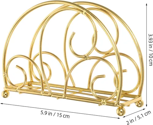 Vista 2 de DOITOOL Metal Napkin Holder for Commercial Use with Weighted Arm, Rustic Iron Napkin Dispenser for Restaurant and Office Desk, Tabletop Paper Towel