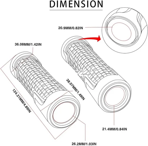 Vista 2 de Motorcycle Handlebar Grips Motorcycle Accessories 22mm 7/8'' Anti-Skid Handle Grips Handlebar for Yamaha Xmax 125 250 400 300 X MAX 7/8 2017 Black