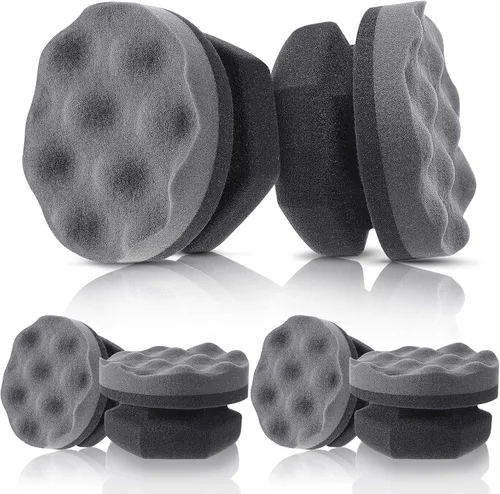 Vista 9 de 6 aplicadores de apósito de agarre hexagonal para neumáticos, aplicador de brillo de neumáticos, almohadilla de tocador, esponja de espuma para Negro