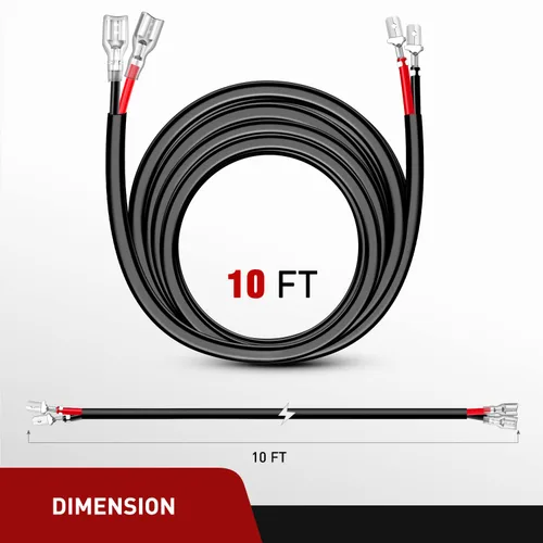 Vista 9 de Nilight Arnés de cableado de barra de luz LED, 2 unidades, 12 AWG, kit de extensión de 10 pies para luces de trabajo todoterreno, conducción