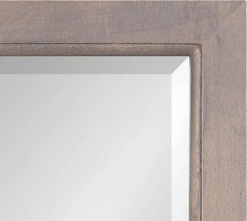 Vista 8 de Kate and Laurel Hogan Farmhouse - Espejo de pared de 18 x 24 pulgadas, color gris, espejo rectangular rústico de madera para pared