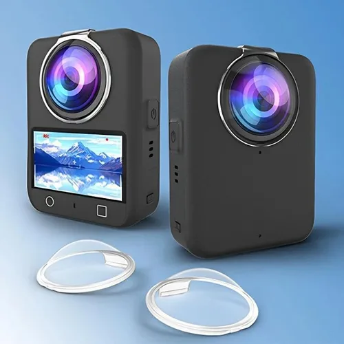 Vista 2 de Protector de lente para DJI Osmo 360, protector de lente de PC de alta transparencia, resistente a los arañazos y al polvo para lente de cámara