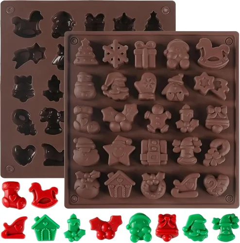 Vista 15 de Juego de 5 moldes de goma de silicona, moldes de silicona para dulces con 2 cuentagotas para un relleno cómodo, juego de moldes de gomita incluye