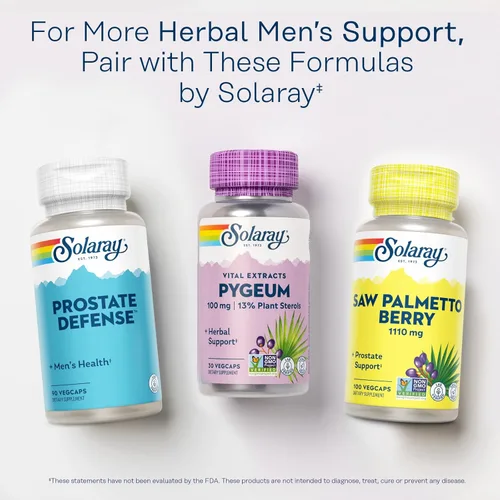 Vista 6 de SOLARAY Extracto de corteza de Pygeum, 100 mg diarios Apoyo saludable para la próstata Garantizado para contener 13 mg de esteroles vegetales