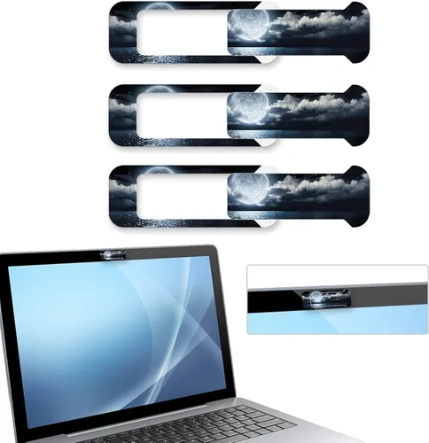 Vista 17 de Cubierta para cámara web, 3 piezas, cubierta para cámara de portátil, capacidad de protección de privacidad es el doble de grande que