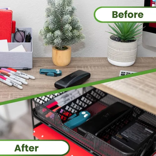 Vista 6 de Organizador de archivos que se fija debajo del escritorio