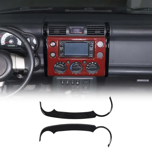 Vista 10 de Cubierta de ribete lateral de navegación compatible con Toyota FJ Cruiser 2007-2021, cubierta de ribete lateral de navegación para salpicadero