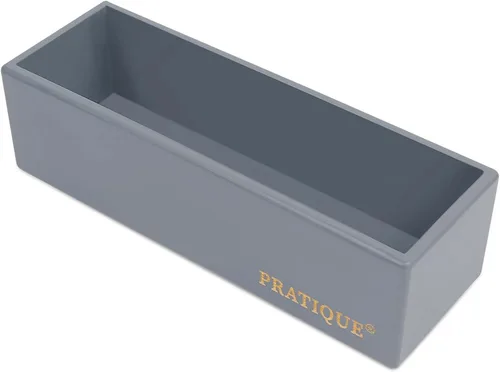 PRATIQUE Organizador de Cajones de Bambú - Organizador de Utensilios de Cocina Bandeja para Cubiertos Portacubiertos, Suministros y Accesorios para