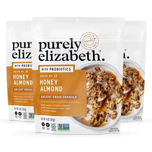 Vista 17 de Purely Elizabeth, Cáñamo de arándano, granola de grano antiguo, vegana, sin gluten, sin OMG, 12 onzas (3 piezas)