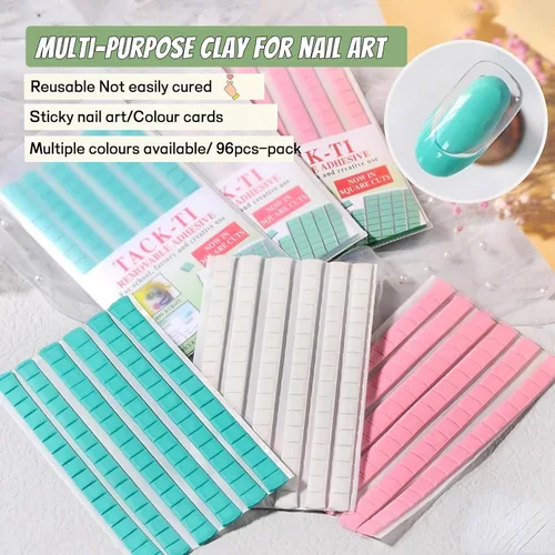 Vista 2 de Masilla de uñas para soporte de uñas, reutilizable para arte de uñas, arcilla adhesiva, masilla para pósteres profesionales, herramienta de manicura