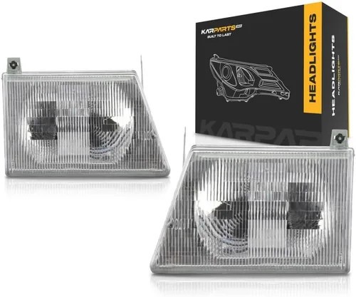 KarParts360: Para 2003 2004 2005 Ford E-150 Club Wagon Conjunto de faros delanteros par lado conductor y pasajero w/bombillas para FO2502153 Lado