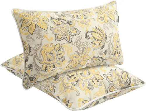 Vista 17 de Juego de 2 fundas de cojines decorativos impermeables para exteriores, decoración del hogar para muebles de jardín, patio, sillón, sofá, 18 x 18