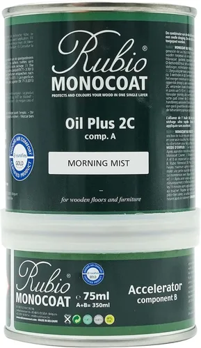 Vista 197 de Rubio Monocoat Tinte y Acabado para Madera 650 pies² - Blanco 5% Oil Plus 2C Secado Rápido, Aceite para Madera de Linaza Ecológico para Uso