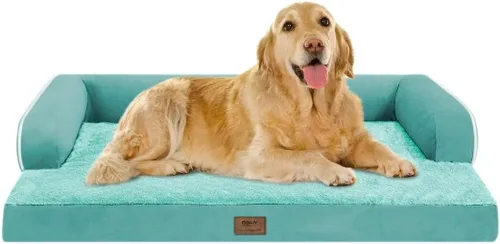 Vista 68 de Cama ortopédica impermeable para perros pequeños, cama para perros de tamaño mediano, cómoda cama para mascotas y gatos con lados, funda extraíble