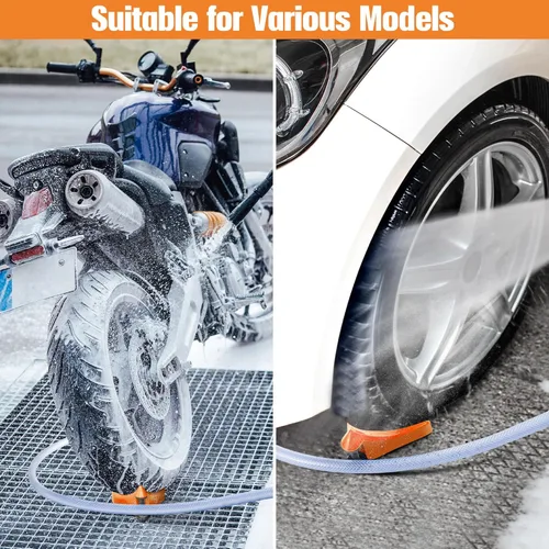 Vista 3 de Dreyoo 4 piezas de guía de manguera para auto, rodillo de manguera de neumático para lavado de auto, guía de manguera de neumático de detalle que