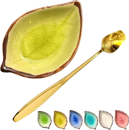 Vista 12 de Soporte de cuchara de café y descanso para accesorios de barra de café, soporte de cuchara pequeña de hoja para estación de café, soporte de cuchara