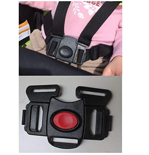 Clip de hebilla de arnés negro de 5 puntos de repuesto para asiento de seguridad para cochecito Chicco Liteway para bebés, niños pequeños, niños y