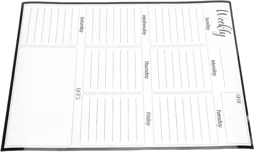 Vista 2 de Hyuduo Magnet Planner, Weekly Dry Erase Board for Fridge with Powerful Magnet, Erasable Reusable Vertical Layout PET Material, for Family Meal