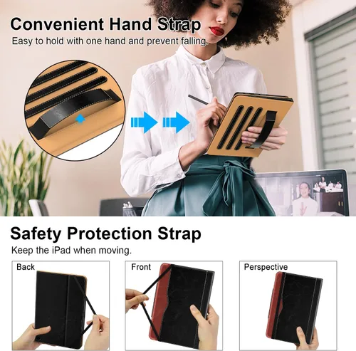 Vista 4 de Grifobes Funda [Solo para versión 2024/2022/2020 de 12ª y 10ª generación] Fire HD 8/8 Plus, funda tipo libro de piel sintética de alta calidad