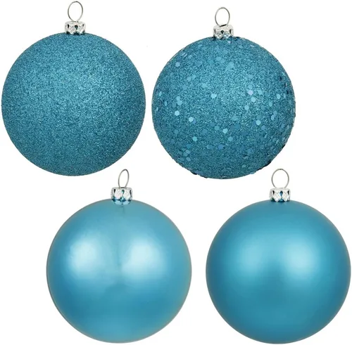 Vista 31 de Vickerman Esfera de adorno de Navidad de 10 pulgadas con acabado de caramelo, plástico inastillable, resistente a los rayos UV, decoración de árbol