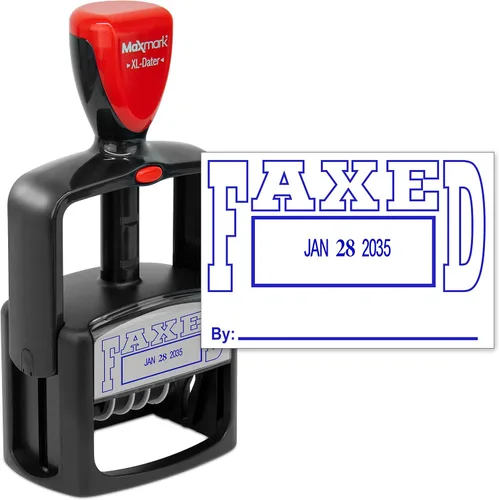 Vista 15 de MaxMark - Sello de fecha resistente estilo 5 con sello autoentintado aprobado, tinta negra