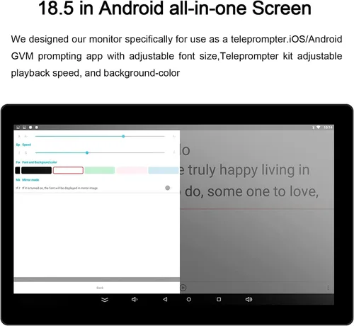 Vista 5 de GVM - Kit de teleprompter para cámaras digitales/videocámaras, kit de teleprompter portátil de 18.5 pulgadas con control remoto y aplicación