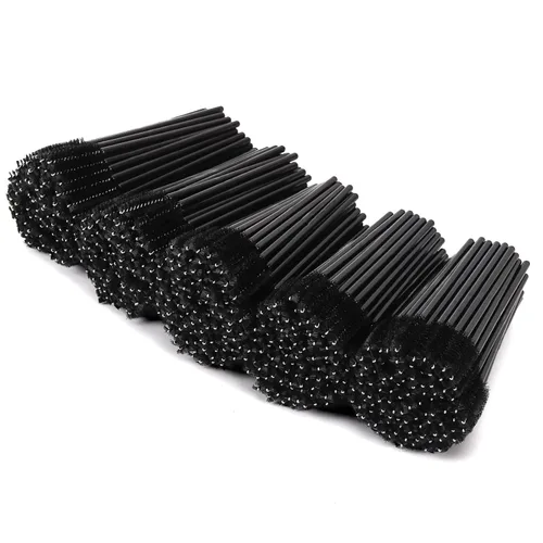 Vista 10 de Tbestmax 500 Varitas de Rímel Desechables Cepillo de Pestañas Spoolies para Ceja Extensión de Pestañas de Ojo, Kits de Aplicadores de Brochas de 5
