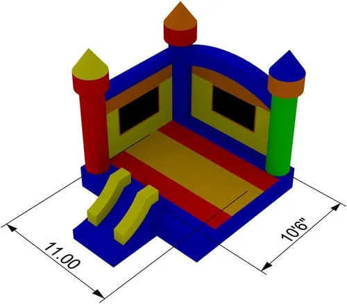 Vista 7 de Casa inflable de grado comercial HQ, 100% PVC, castillo saltador inflable solo para deportes