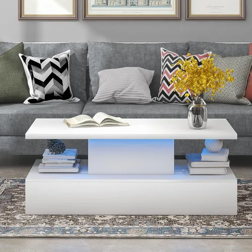 Vista 19 de Mesa auxiliar elevable, mesa auxiliar multifuncional con estantes abiertos, mesa de comedor moderna para sala de estar, oficina en casa (negro #004)
