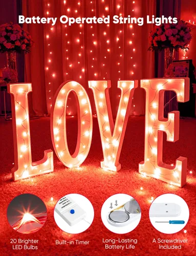 Vista 3 de Minetom Paquete de 20 luces de hadas que funcionan con pilas, 8 modos y temporizador, 7 pies, 20 LED, 6 colores, impermeable, alambre plateado
