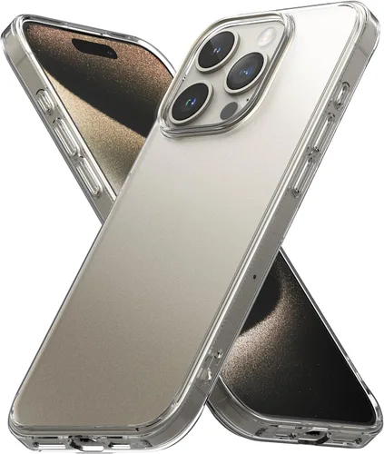 Vista 2 de Ringke Fusion - Funda compatible con iPhone 15 Pro [transparente mate] + estilo de cámara compatible con iPhone 15 Pro