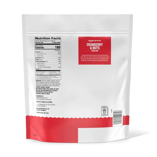 Vista 2 de Marca Amazon – Happy Belly Mezcla de frutos secos y arándanos, 2.5 libras (paquete de 1)