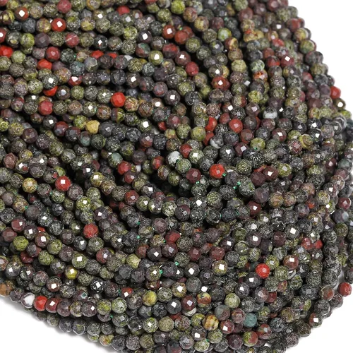 Vista 91 de 180 piezas 2mm Cuentas de piedras preciosas de turquesa africana natural facetada redonda suelta para hacer joyas