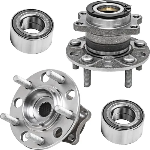 Vista 127 de Detroit Axle - Kit de 4 piezas de manguetas de dirección para Honda Civic 2006-2011, 2 manguetas de dirección delanteras y bujes de ruedas