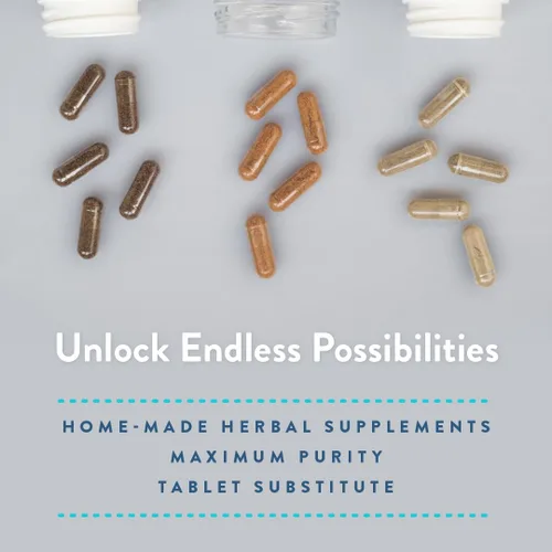 Vista 6 de PureCaps USA - Empty Gelatin Capsules Size 00 1,000 Joined Pills Scarlet Red/White Non-GMO Certified SLS, Gluten, Preservative Free
