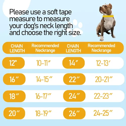 Vista 7 de BAOBOTE Collar de perro de acero inoxidable plateado de 0.59 pulgadas con cadena de eslabones cubanos resistente a prueba de mordidas, collar