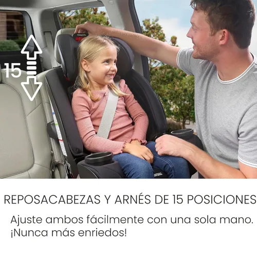 Vista 7 de Britax One4Life - Asiento convertible todo en uno para auto, 3 en 1, silla y asiento elevador con instalación ClickTight, capacidad extendida hacia