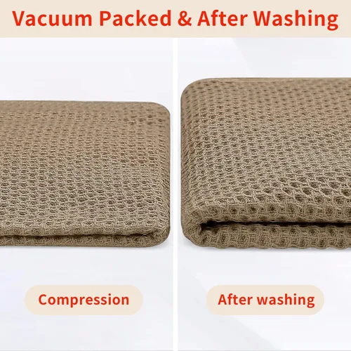 Vista 189 de Homaxy Paños de cocina de 100% algodón con tejido de gofre, ultra suaves, absorbentes, de secado rápido, 12 x 12 pulgadas, paquete de 6, amarillo