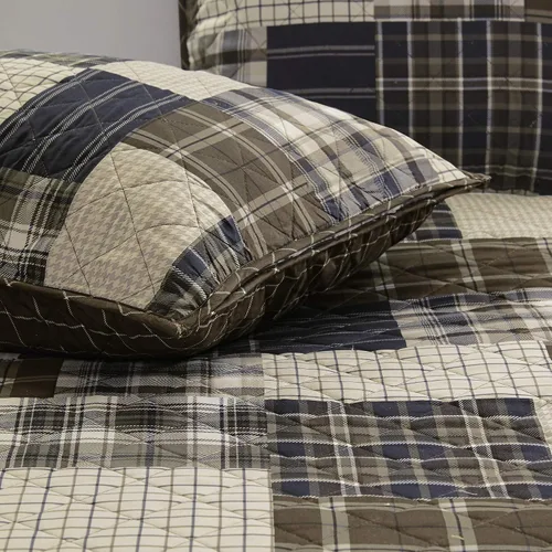 Vista 14 de Madison Park - Colcha reversible Cabin Lifestyle con diseño a cuadros para todas las estaciones, juego de ropa de cama transpirable, fundas a juego