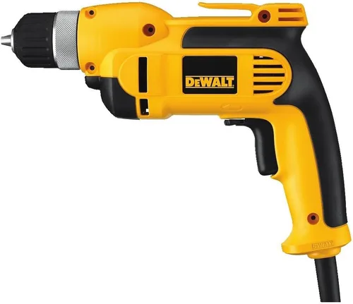 Vista 2 de Dewalt DWD110KR - Empuñadura de pistola de velocidad variable de 7 amperios, 0 a 2500 RPM, kit de taladro con cable de 3/8 pulgadas con mandril sin