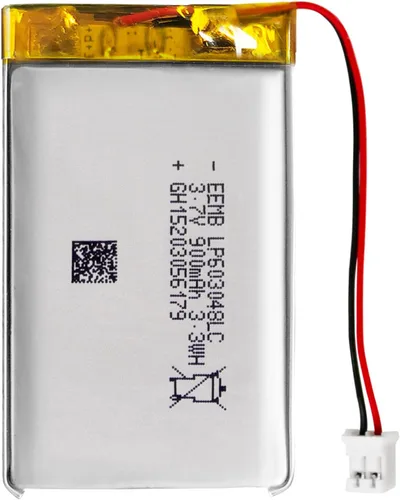 Vista 9 de EEMB 3.7V Lipo Batería 350mAh 702030 Batería de iones de polímero de litio Batería recargable de polímero de iones de litio con conector JST