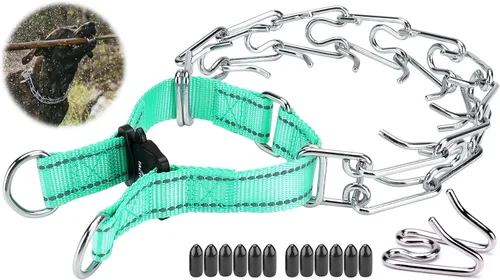 Vista 7 de DEYACE Collar de entrenamiento para perros con hebilla de liberación rápida, collar de acero inoxidable ajustable para perros pequeños, medianos